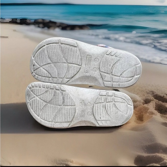 Nautica Pastel Tie Dye White River Edge Clogs Size 7 - Picture 7 of 7